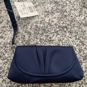 *David's Bridal - Navy Satin, Wristlet Purse*